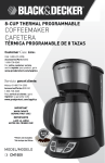 COFFEEMAKER CAFETERA - Applica Use and Care Manuals