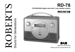 Roberts SOUND RD-78 Specifications