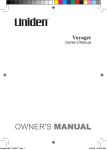 Uniden VOYAGER - VHF Owner`s manual