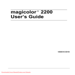 MINOLTA-QMS Magicolor 2200 DP User`s guide
