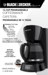 COFFEEMAKER CAFETERA - Applica Use and Care Manuals