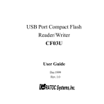 Ratoc Systems USB CompactFlash Reader/Writer REX-CF03 User guide