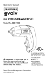 Craftsman evolv 320.17263 Operator`s manual