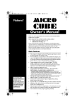 Roland MICRO CUBE Owner`s manual