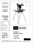 Craftsman 113.199250 Owner`s manual