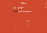 Arcam FMJ P777 Operating instructions