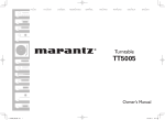 Marantz TT5005 Owner`s manual