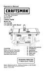 Craftsman 137.218100 Operator`s manual