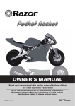 Razor Pocket Rocket 15120040 Owner`s manual