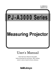 Mitutoyo Measuring Projector User`s manual