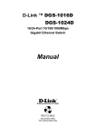 D-Link DES-1016D 16-port 10/100 Ethernet Switch User`s guide