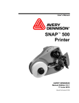 Avery Dennison SNAP 500 User`s manual
