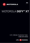 Motorola Defy Product guide
