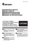 Zenoah LRT2300 Operator`s manual