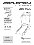 ProForm PFTL31404.1 User`s manual