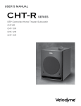 Velodyne CHT-8R - REV D User`s manual