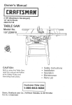 Craftsman 137.228010 Operating instructions