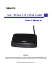 Siemens SL2-141 User`s manual