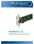 Multitech ISI9234HPCIE User guide