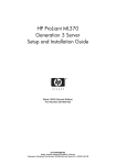 HP ML370 - ProLiant - G3 Installation guide