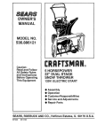 Craftsman 536.886121 Operator`s manual