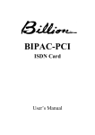Billion PCI User`s manual