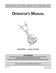 Rover World Tiller Series 240 Operator`s manual