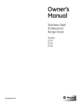 Monogram ZV36 Owner`s manual