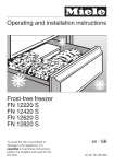 Operating and installation instructions Frost-free freezer FN
