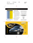 Mazda MPV Owner`s manual