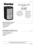 Danby DWC350BLPA Operating instructions