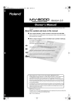 Roland MV-8000 Owner`s manual