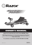 Razor Ground Force Owner`s manual