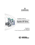 Emerson Epsilon EP Drive 400518-01 Installation manual
