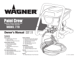 WAGNER Paint Crew Owner`s manual