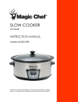 Magic Chef MCSSC6PST Instruction manual