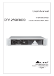 Alto DPA 4000 User`s manual