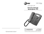 AT&T Four-Line Intercom Speakerphone 955 User`s manual