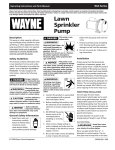 Wayne WLS75 Operating instructions