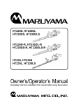 Maruyama HT230LS Operator`s manual