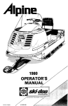 Alpine 1980 Operator`s manual