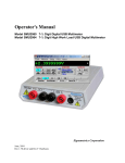 Signametrics Corporation SM4022 Operator`s manual