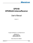 Maretron GPS100 User`s manual