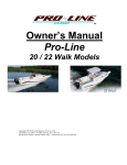 Pro-Line Boats 22 Walk Owner`s manual