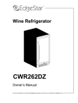EdgeStar CWR262DZ Owner`s manual
