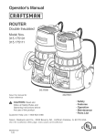 Craftsman 315.175111 Operating instructions