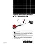 Shindaiwa C242 Operator`s manual