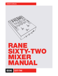 Rane SIXTY-TWO Owner`s manual