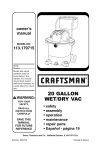 Craftsman 113.179715 Owner`s manual