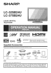 Sharp LC-32SB24U Operating instructions